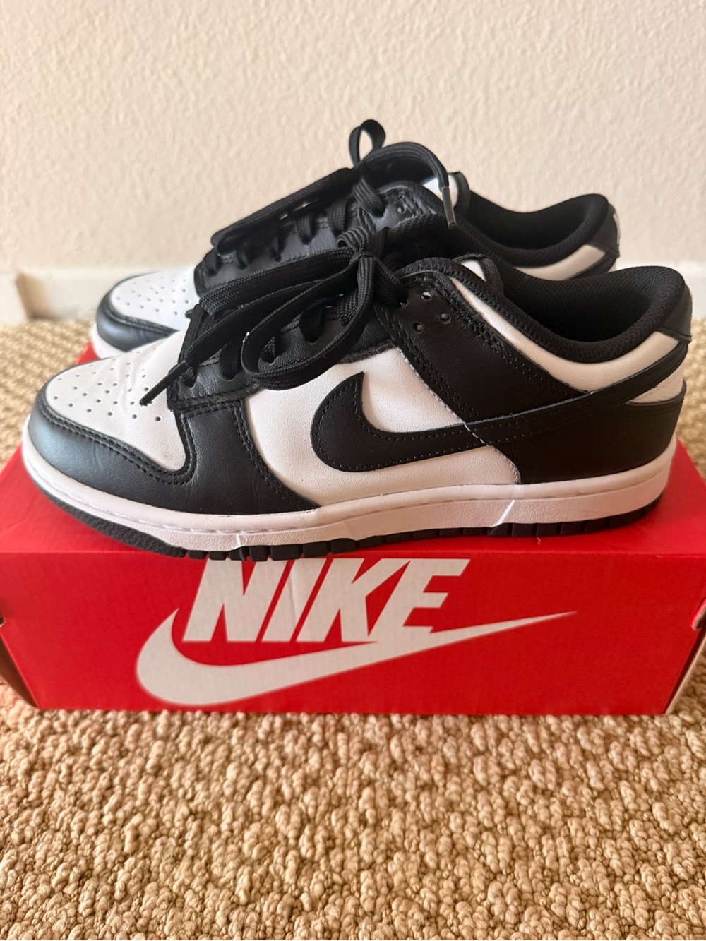 Nike Panda Dunk Black and White Low-Top Womens Sneakers NWOB